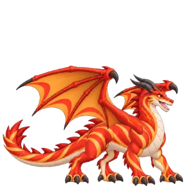Cinder, a red fire dragon